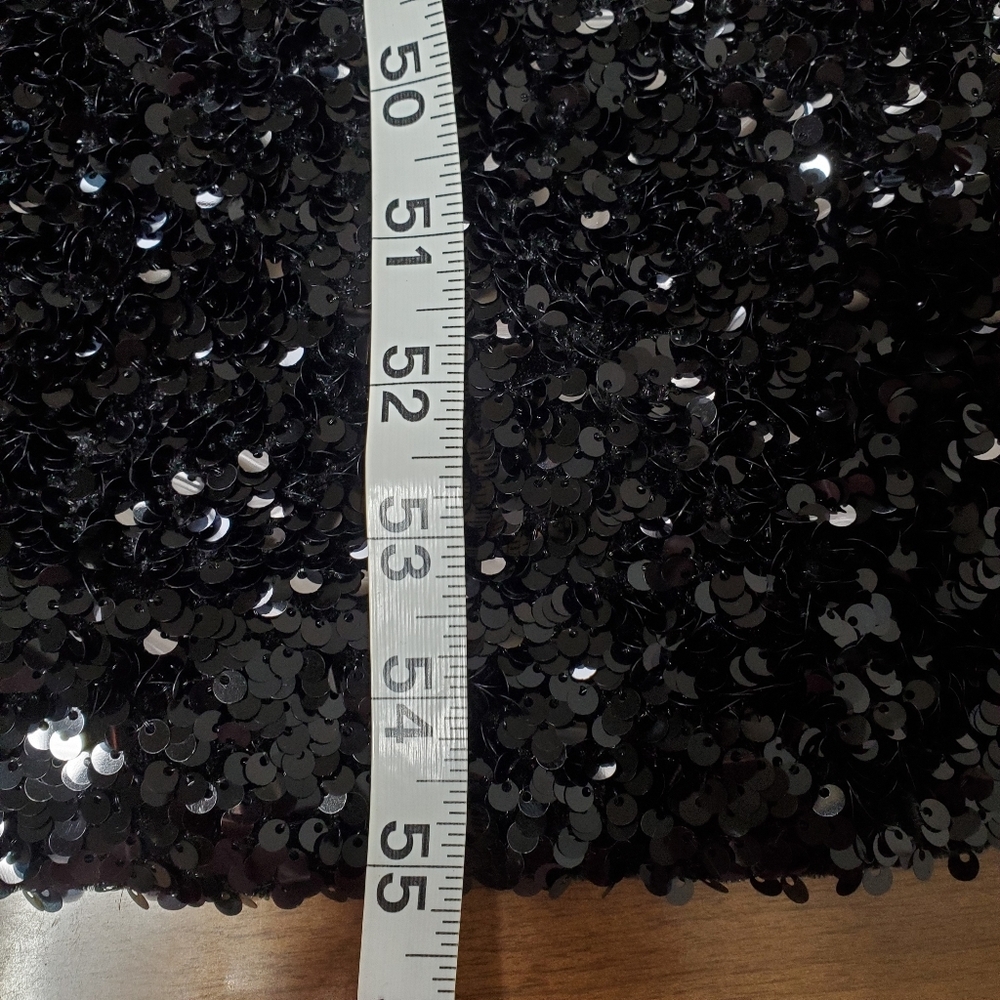 $898 Frances Valentine Regina Sequin Dress Size M Black Designer Wedding Glamour - Picture 5 of 16